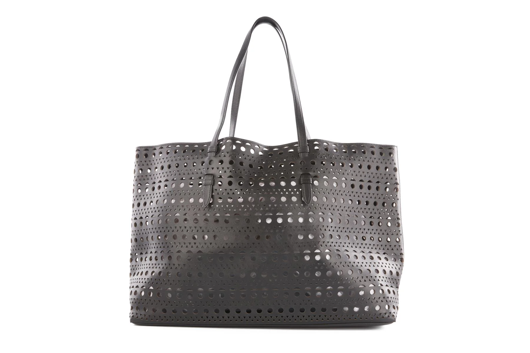 ALAÏA BLACK LE MINA 44 VIENNE LEATHER SHOULDER BAG - Image 2