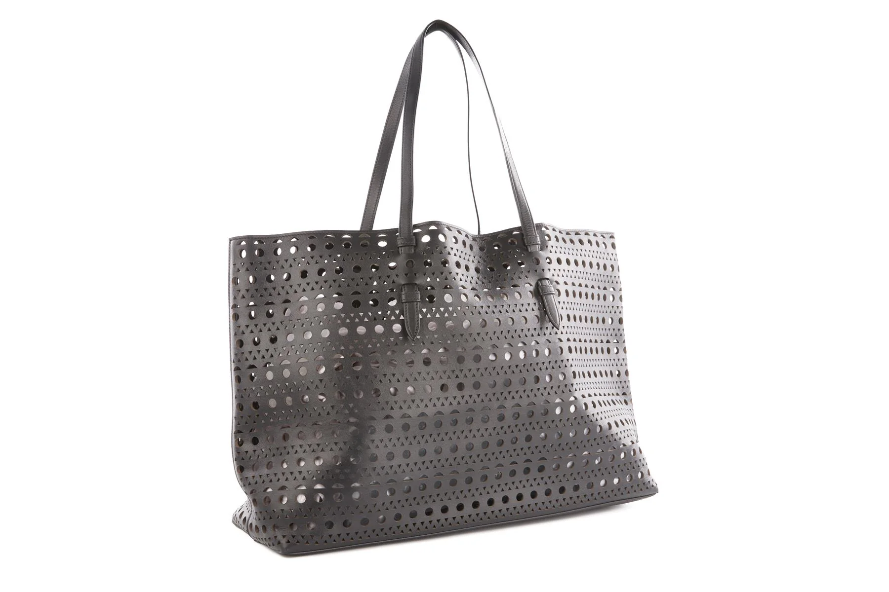 ALAÏA BLACK LE MINA 44 VIENNE LEATHER SHOULDER BAG - Image 3