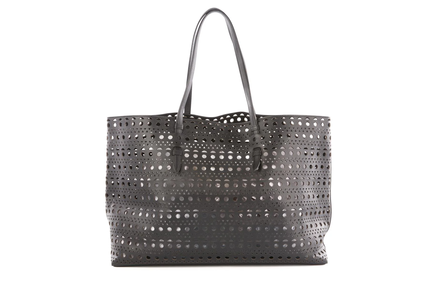 ALAÏA BLACK LE MINA 44 VIENNE LEATHER SHOULDER BAG - Image 6