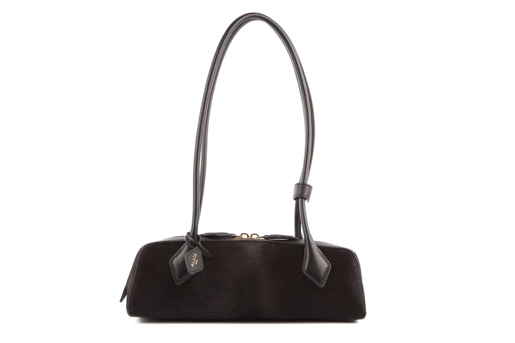 ALAÏA BLACK LE TECKEL SMALL CALF HAIR SHOULDER BAG - Image 2
