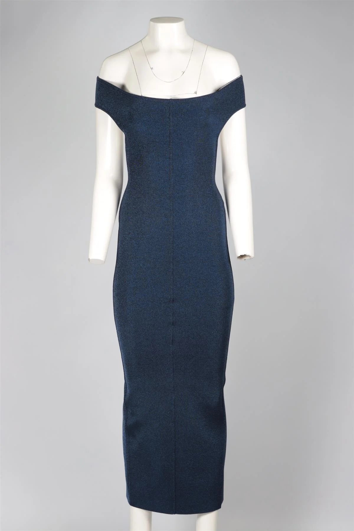 ALAÏA BLUE WOOL MAXI DRESS FR 36 UK 8 - Image 2