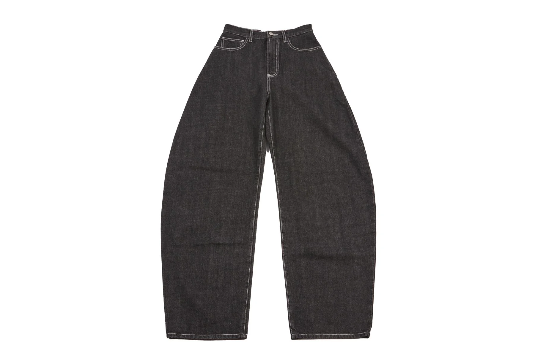 ALAÏA GREY HIGH RISE TAPERED JEANS FR 38 - Image 2