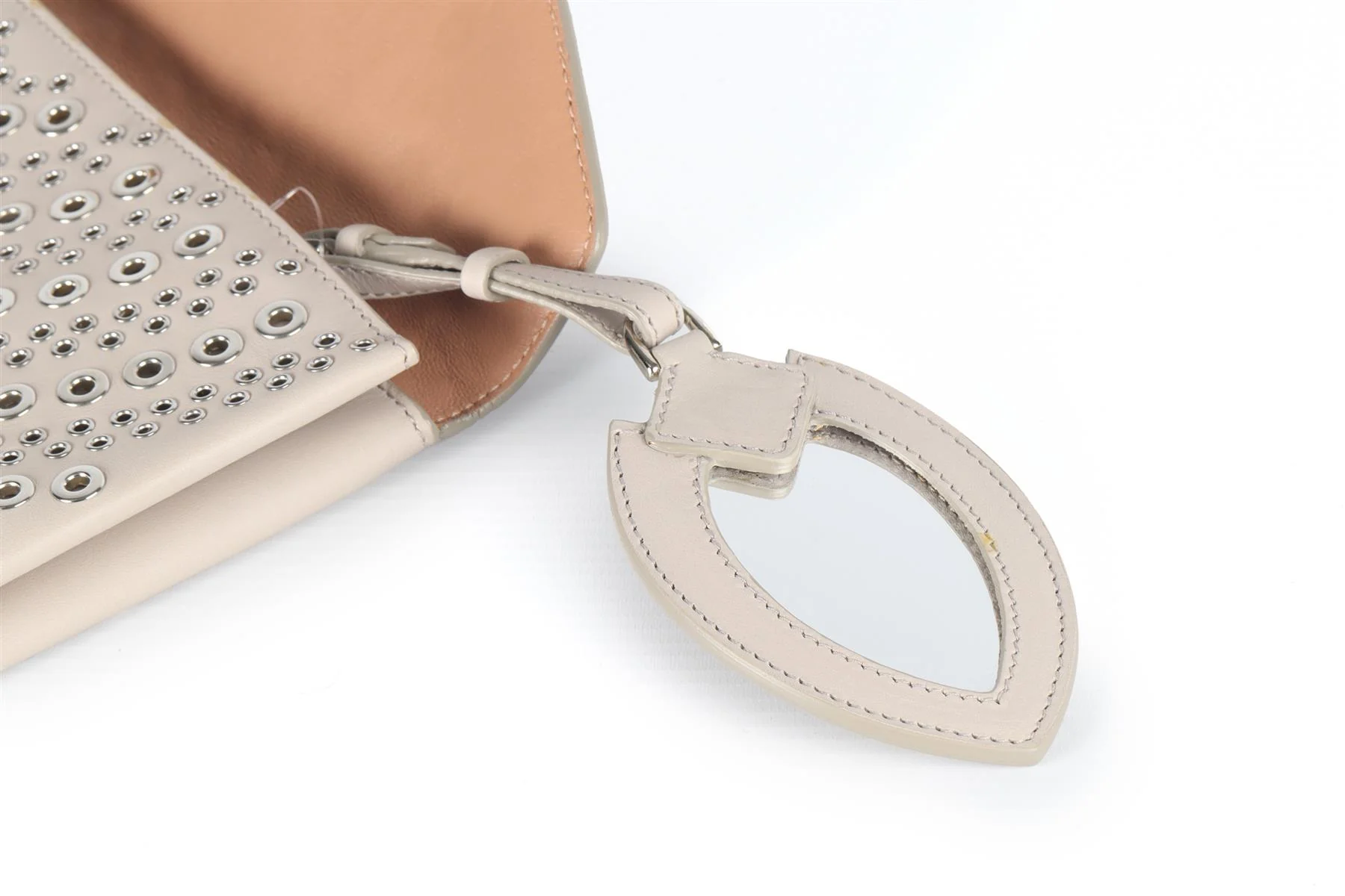 ALAÏA GREY LEATHER CLUTCH - Image 11