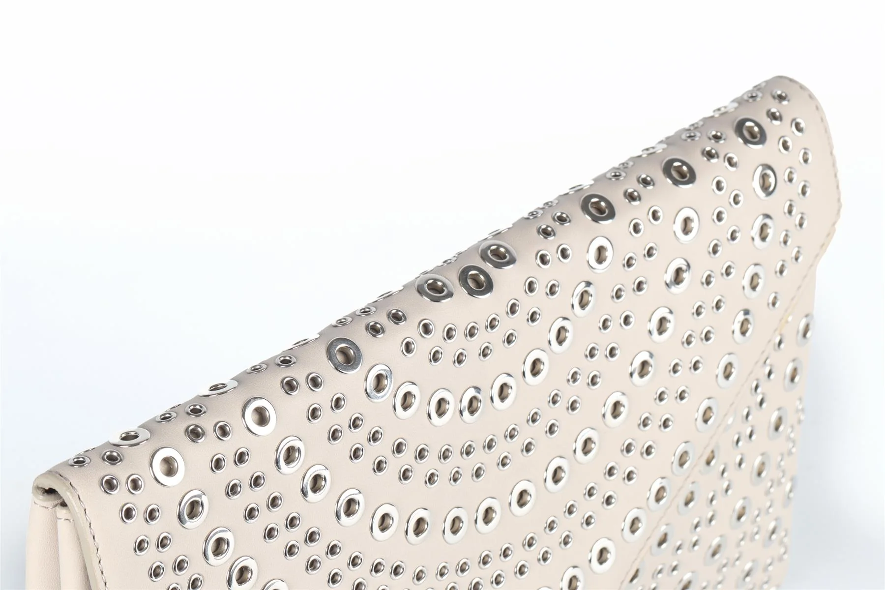 ALAÏA GREY LEATHER CLUTCH - Image 9