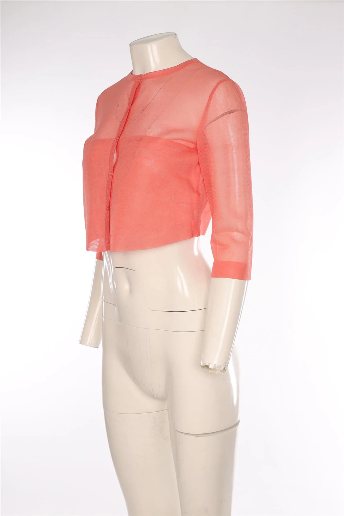 ALAÏA PINK KNIT CARDIGAN SMALL - Image 3