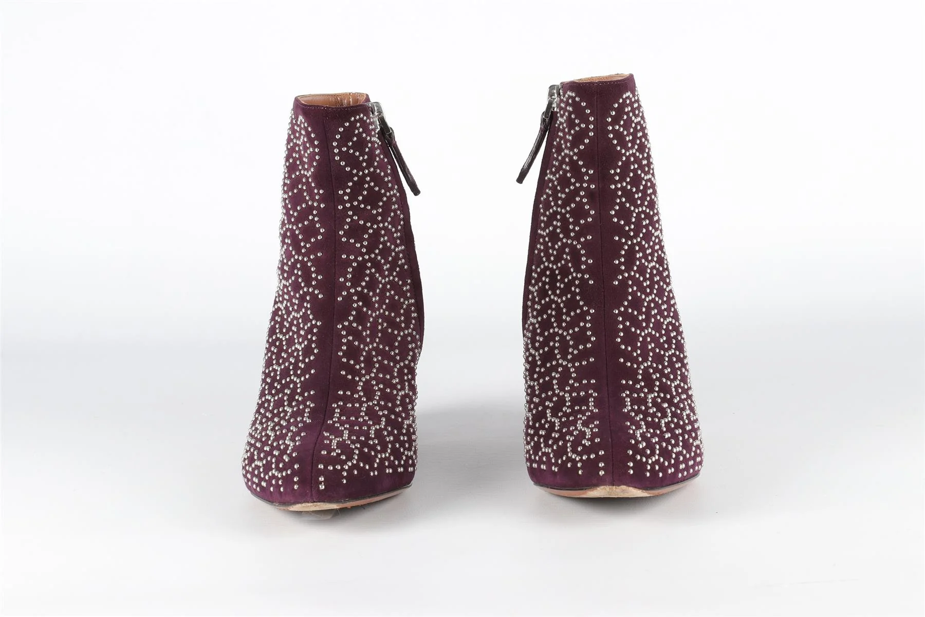 ALAÏA PURPLE SUEDE ANKLE BOOTS EU 35.5 UK 2.5 US 5.5 - Image 3