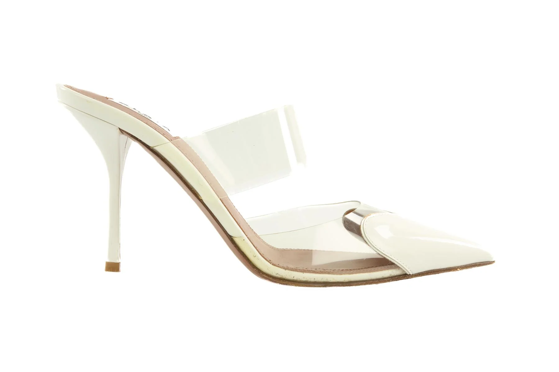 ALAÏA WHITE CŒUR PATENT LEATHER MULES EU 39 UK 6 US 9 - Image 2