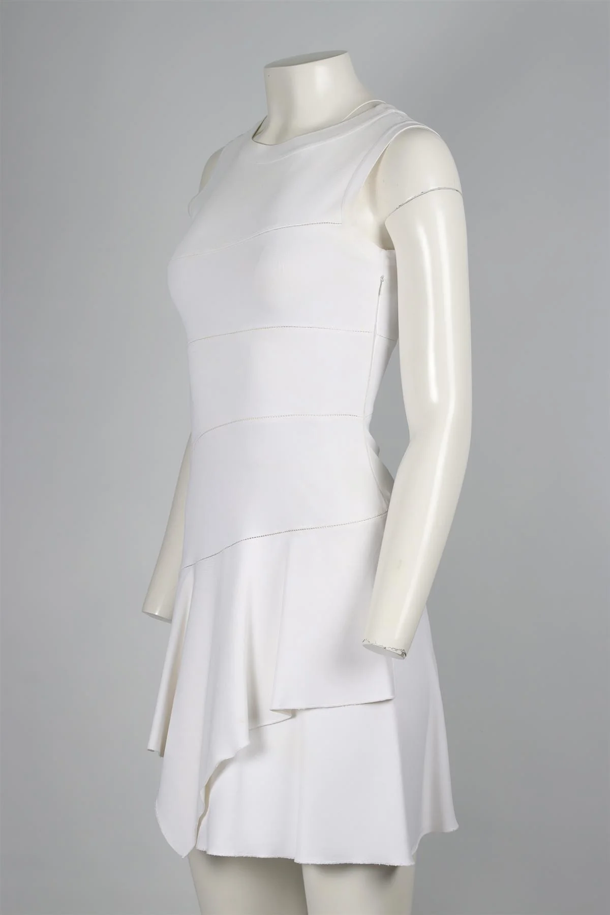 ALAÏA WHITE KNIT MINI DRESS FR 38 UK 10 - Image 3