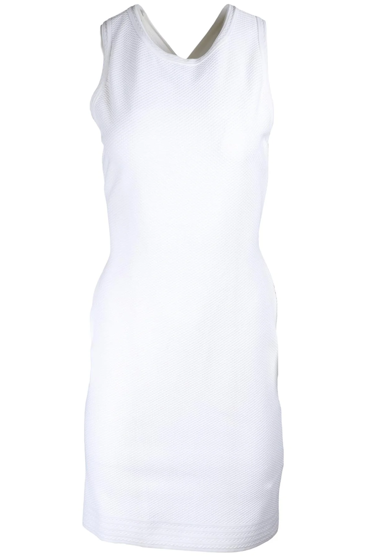 ALAIA WHITE KNIT MINI DRESS FR 42 UK 14