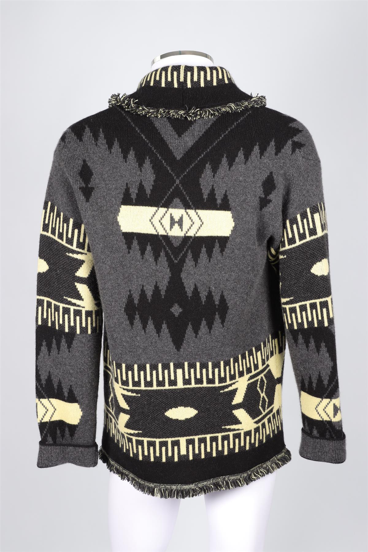 ALANUI GREY MEN'S CASHMERE CARDIGAN MEDIUM - Image 4
