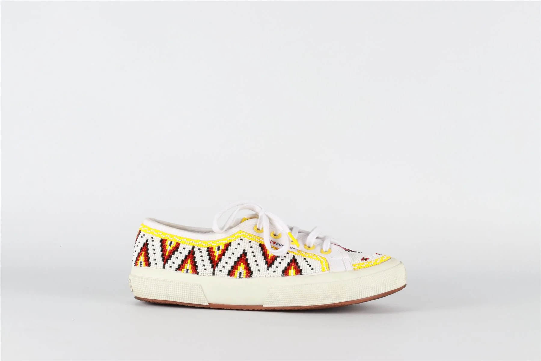 ALANUI + SUPERGA MULTICOLOUR BEAD SNEAKERS EU 38 UK 5 US 6 - Image 2