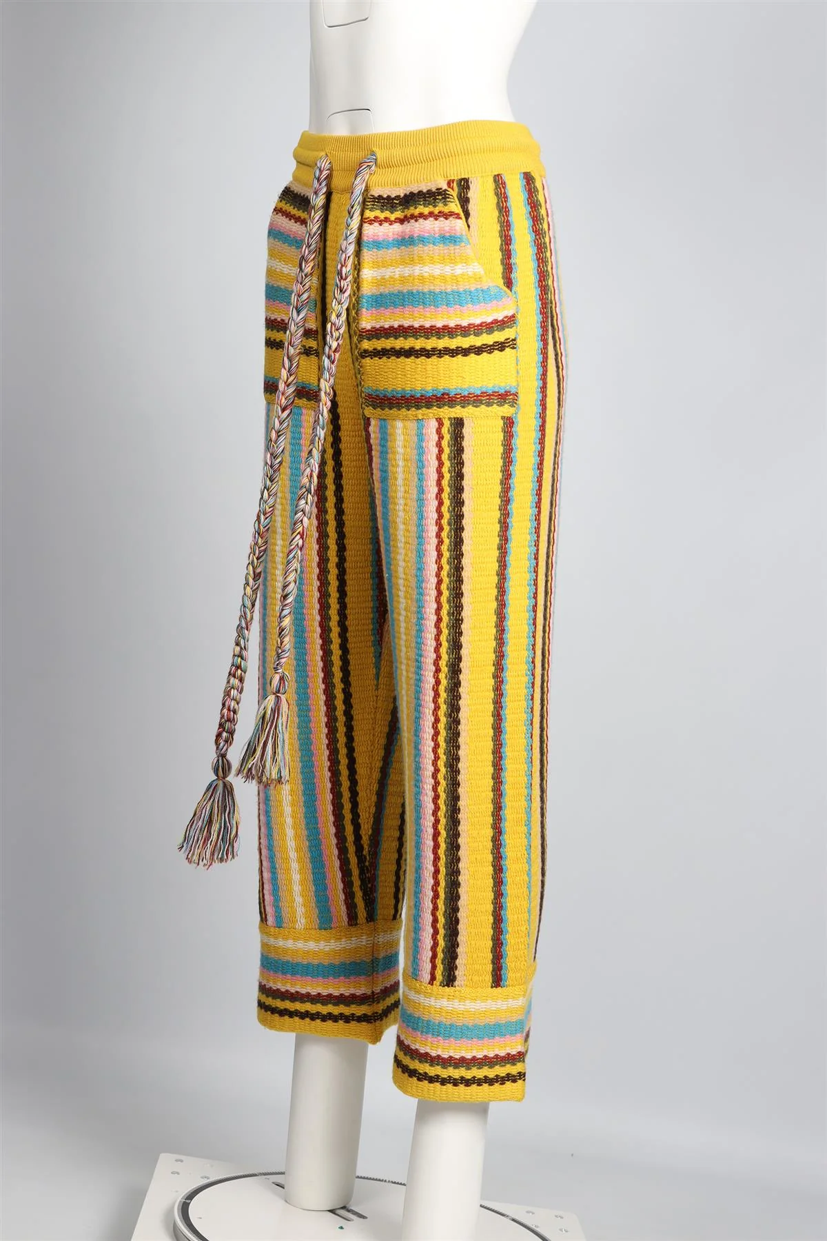 ALANUI YELLOW WOOL PANTS SMALL - Image 3