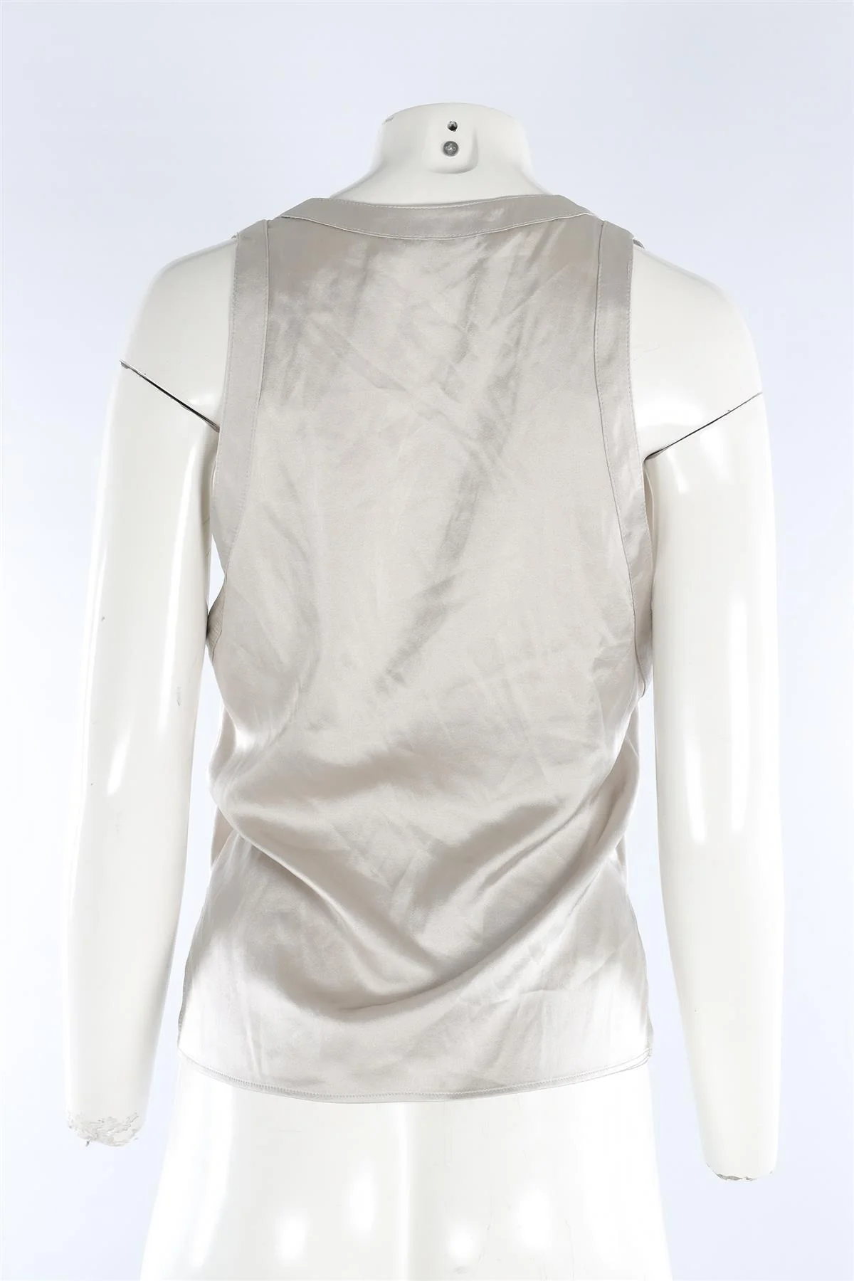 ALASDAIR TAUPE SILK TOP US 0 UK 4 - Image 4