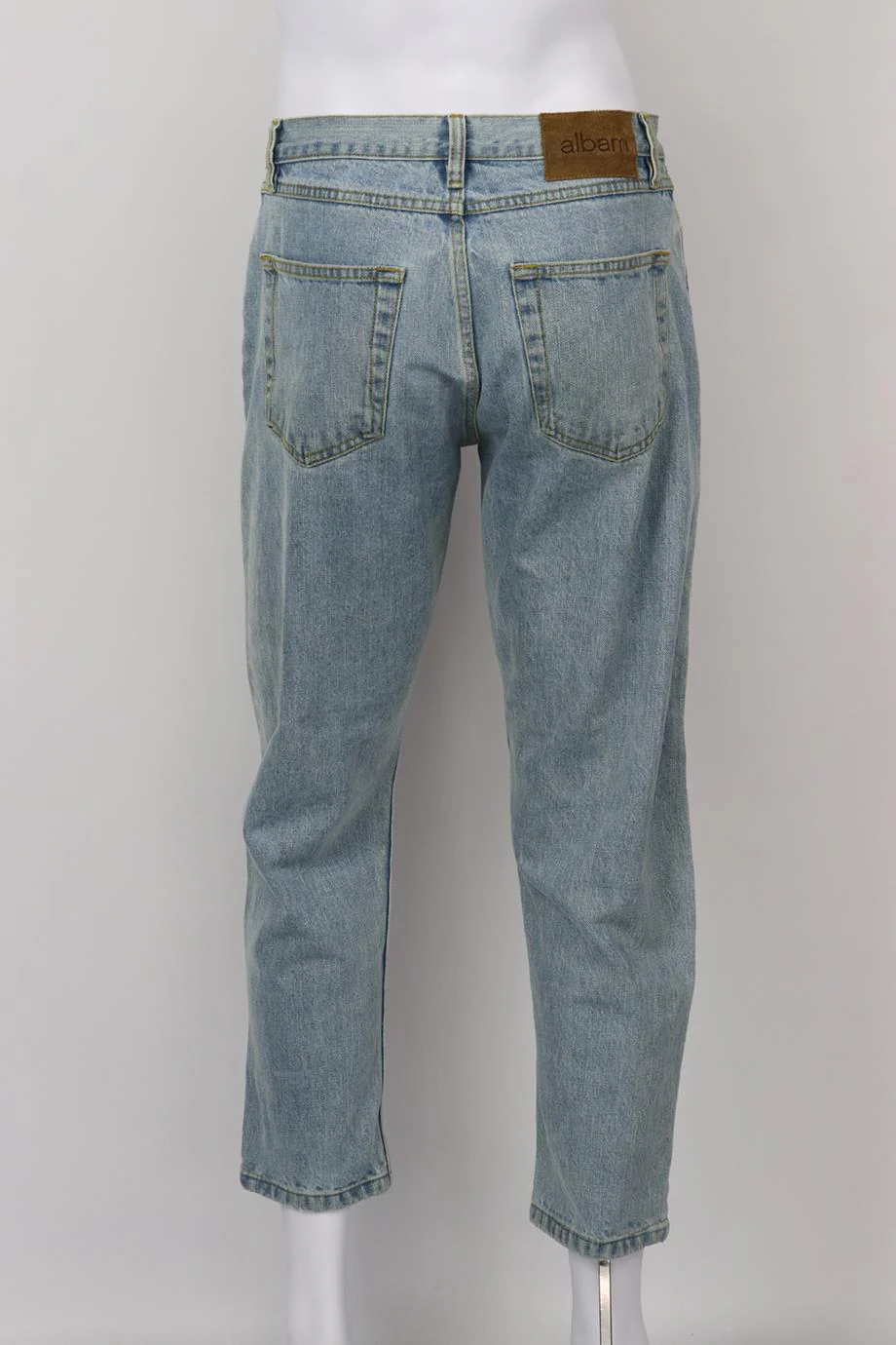 ALBAM MEN'S DENIM TAPERED JEANS UK/US WAIST 28 - Image 4