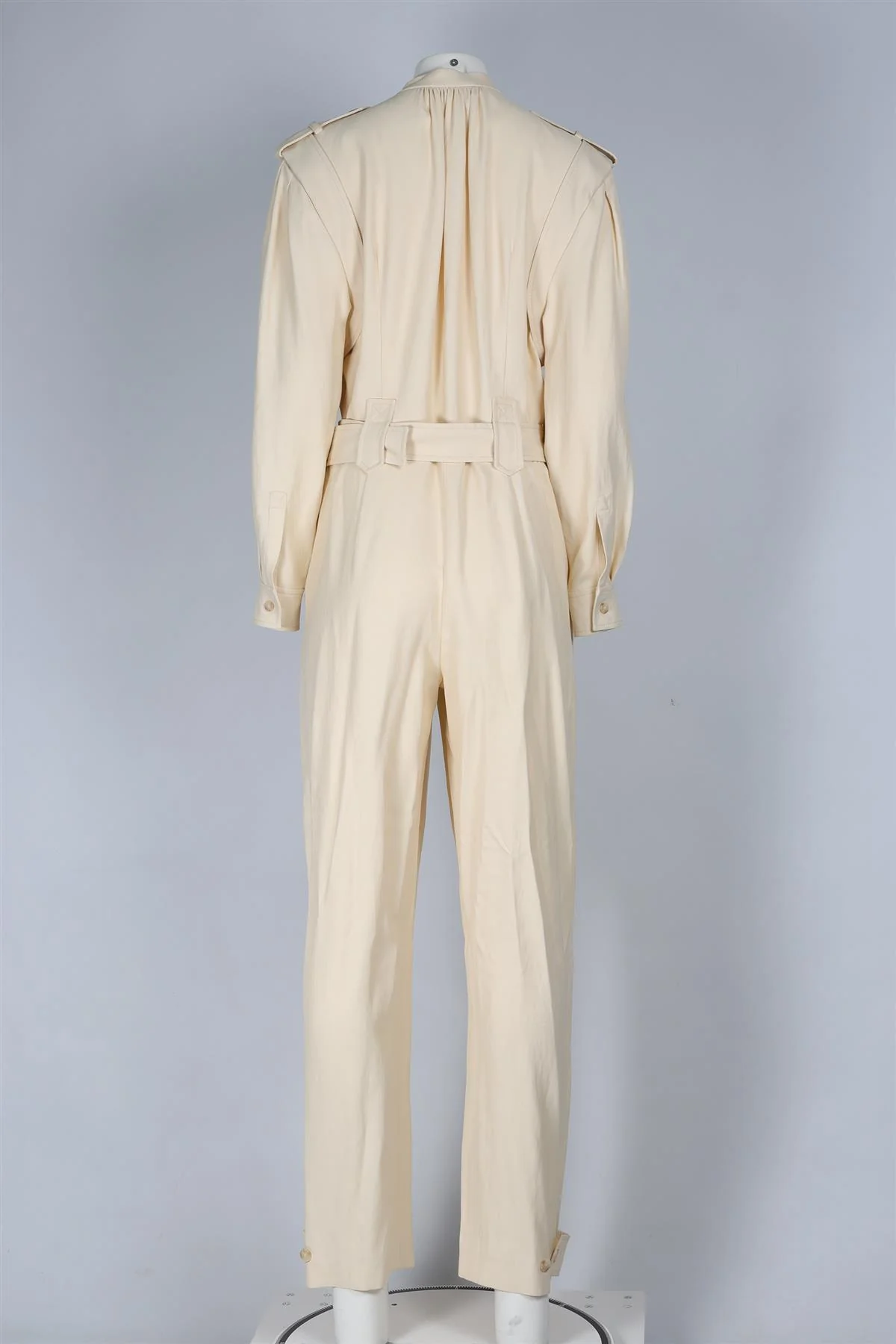 ALBERTA FERRETTI CREAM LINEN JUMPSUIT IT 44 UK 12 - Image 4