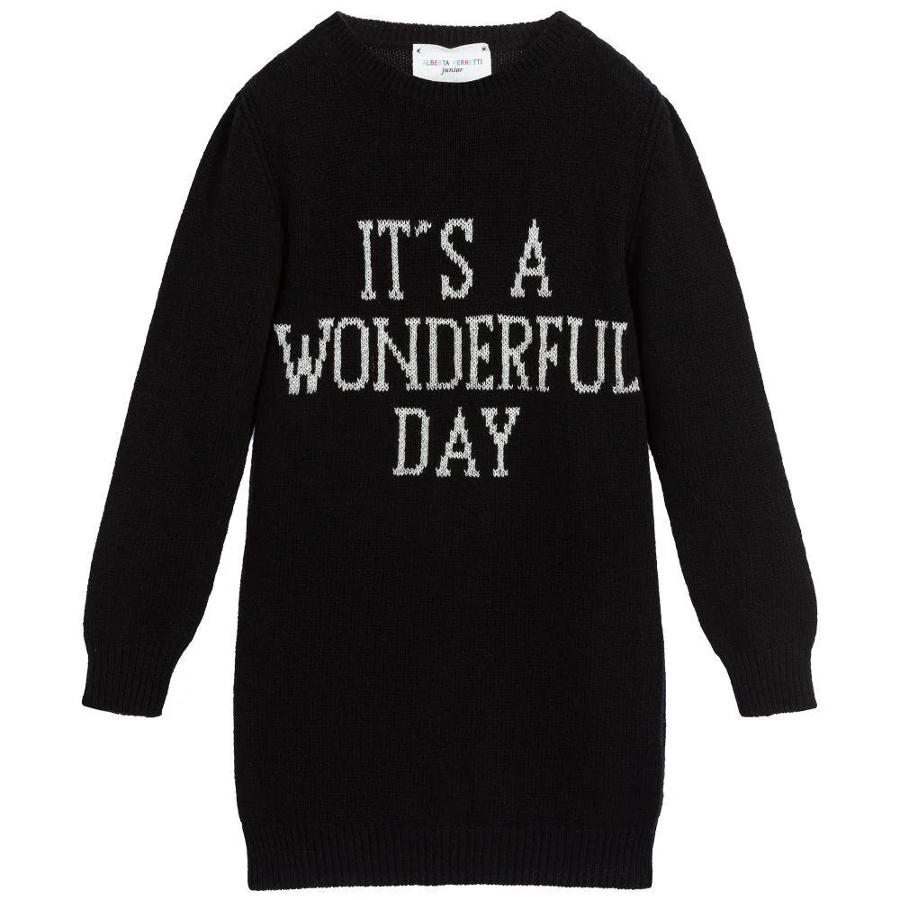 ALBERTA FERRETTI KIDS GIRLS WOOL SWEATER DRESS 6 YEARS