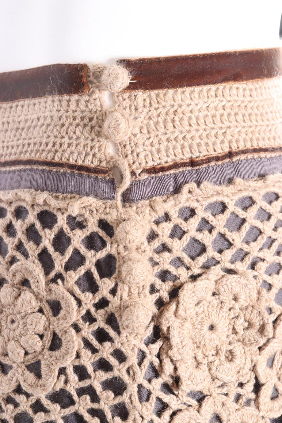 ALBERTA FERRETTI WOOL BLEND MINI SKIRT UK 12 - Image 5