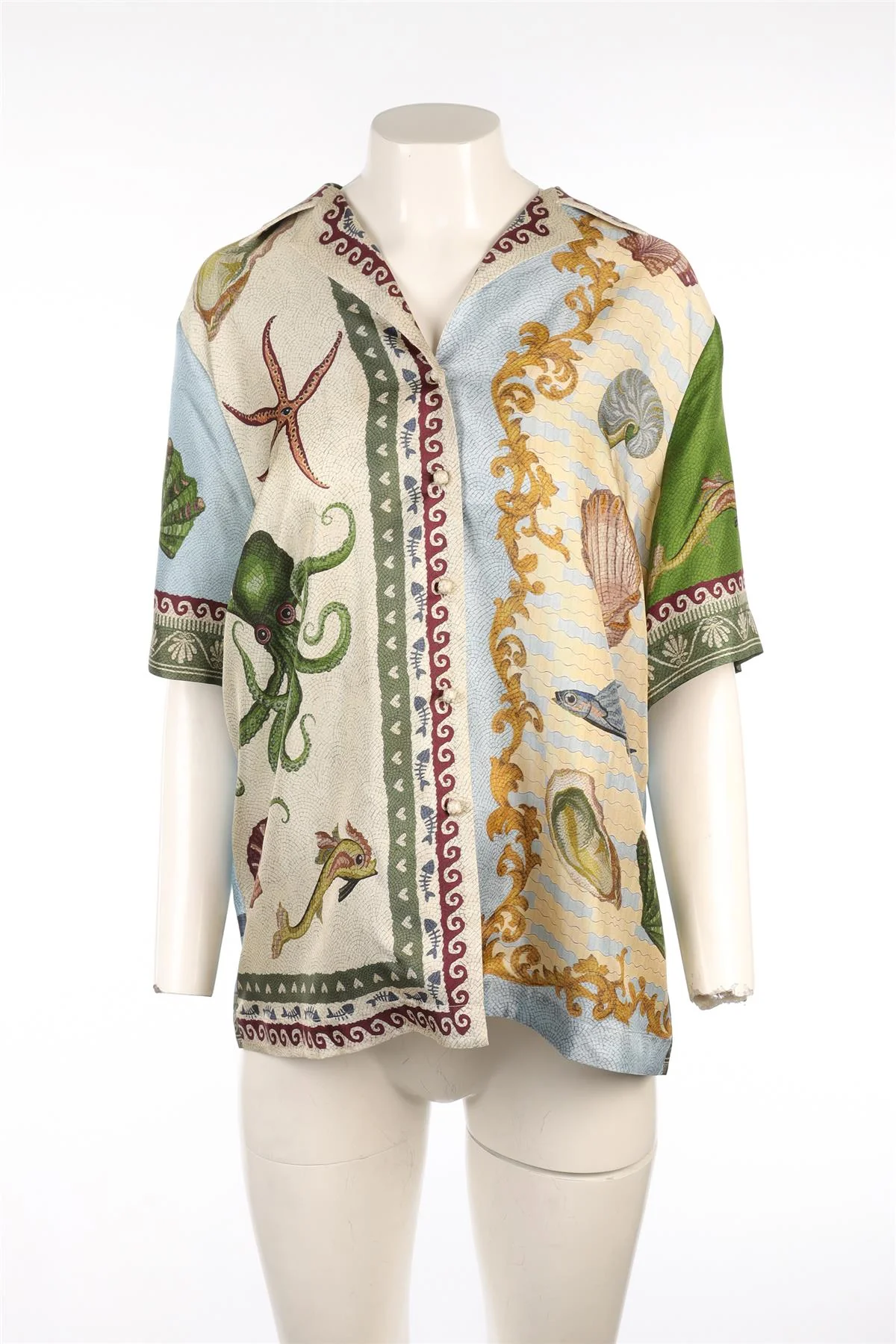 ALÉMAIS MULTI SILK SHIRT UK 10 - Image 2