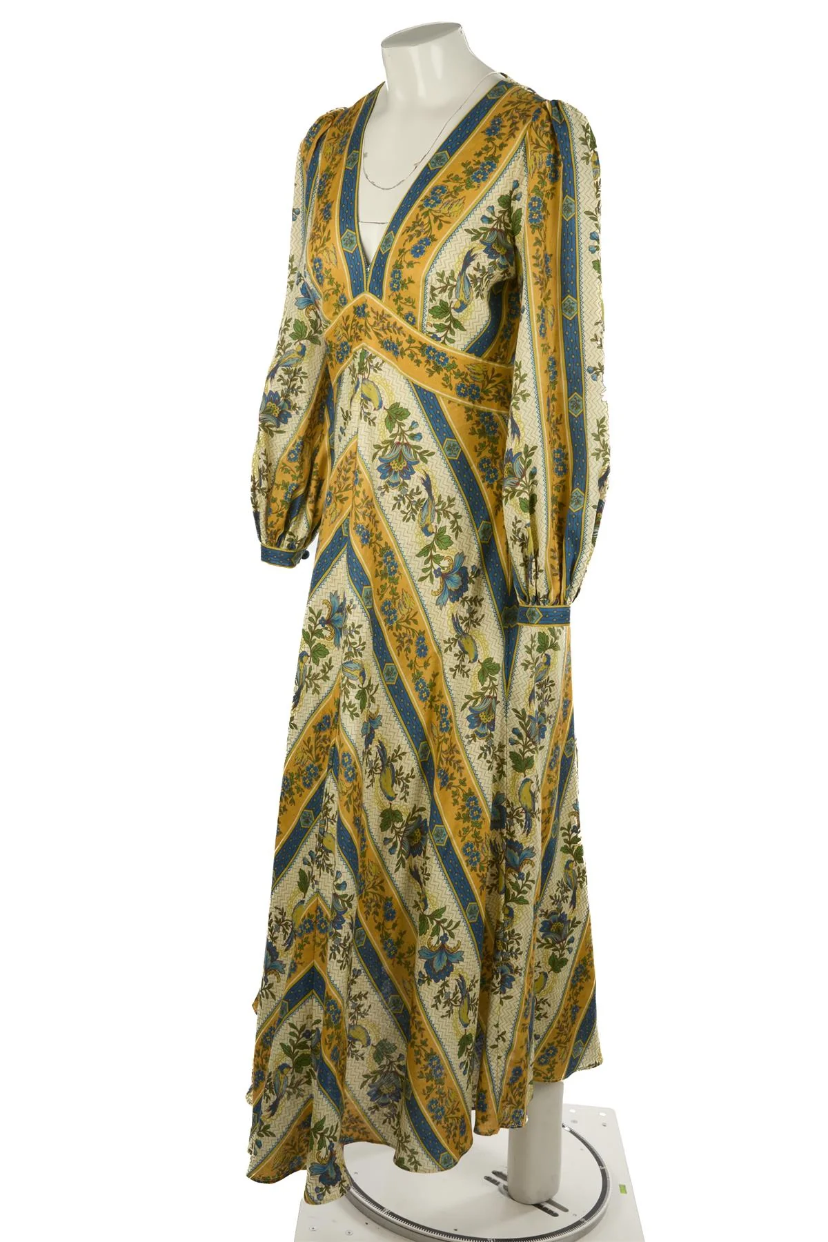 ALEMAIS YELLOW LINEN MAXI DRESS UK 10 - Image 3