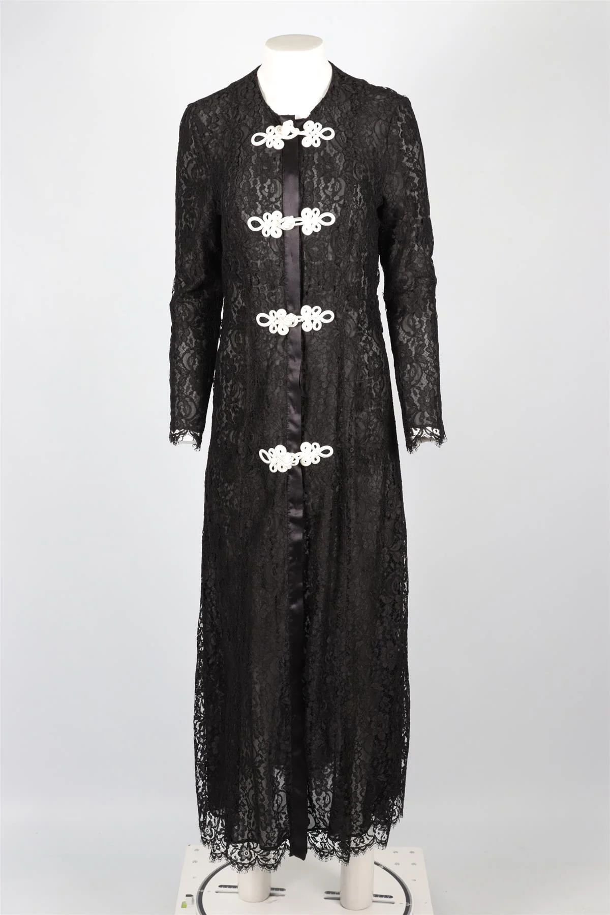 ALESSANDRA RICH BLACK LACE MAXI DRESS IT 44 UK 12 - Image 3