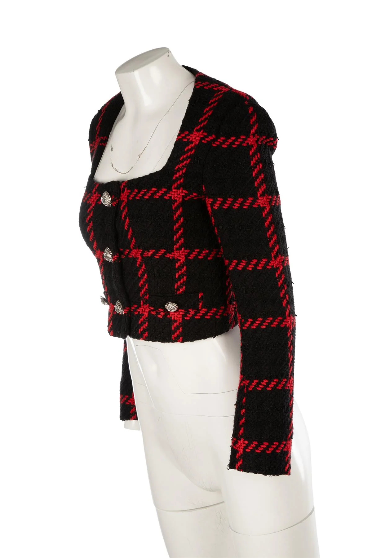ALESSANDRA RICH BLACK WOOL JACKET IT 40 UK 8 - Image 3
