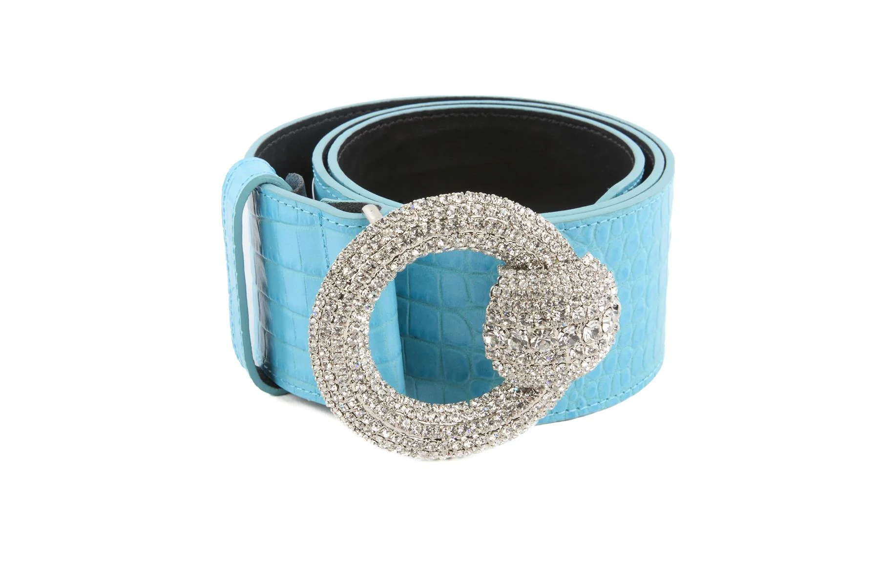 ALESSANDRA RICH BLUE LEATHER BELT MEDIUM - Image 2