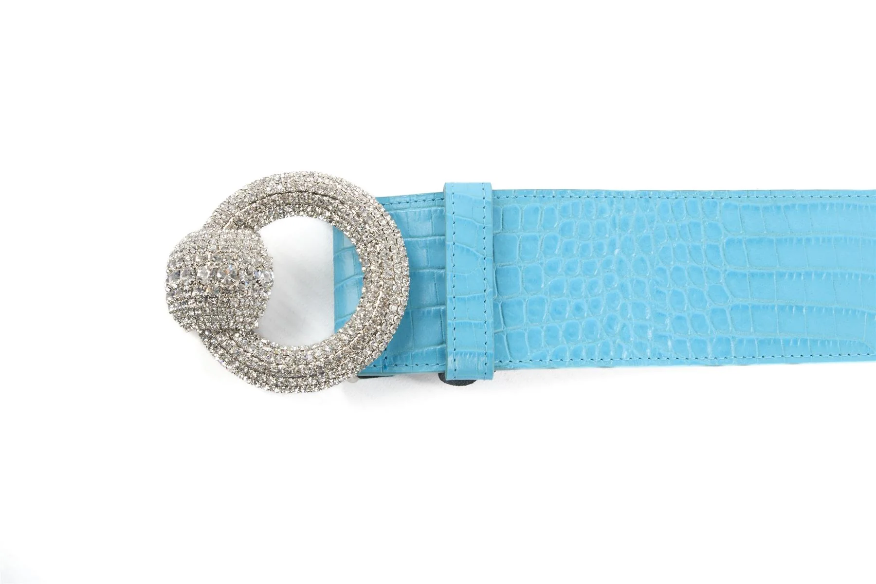 ALESSANDRA RICH BLUE LEATHER BELT MEDIUM - Image 6