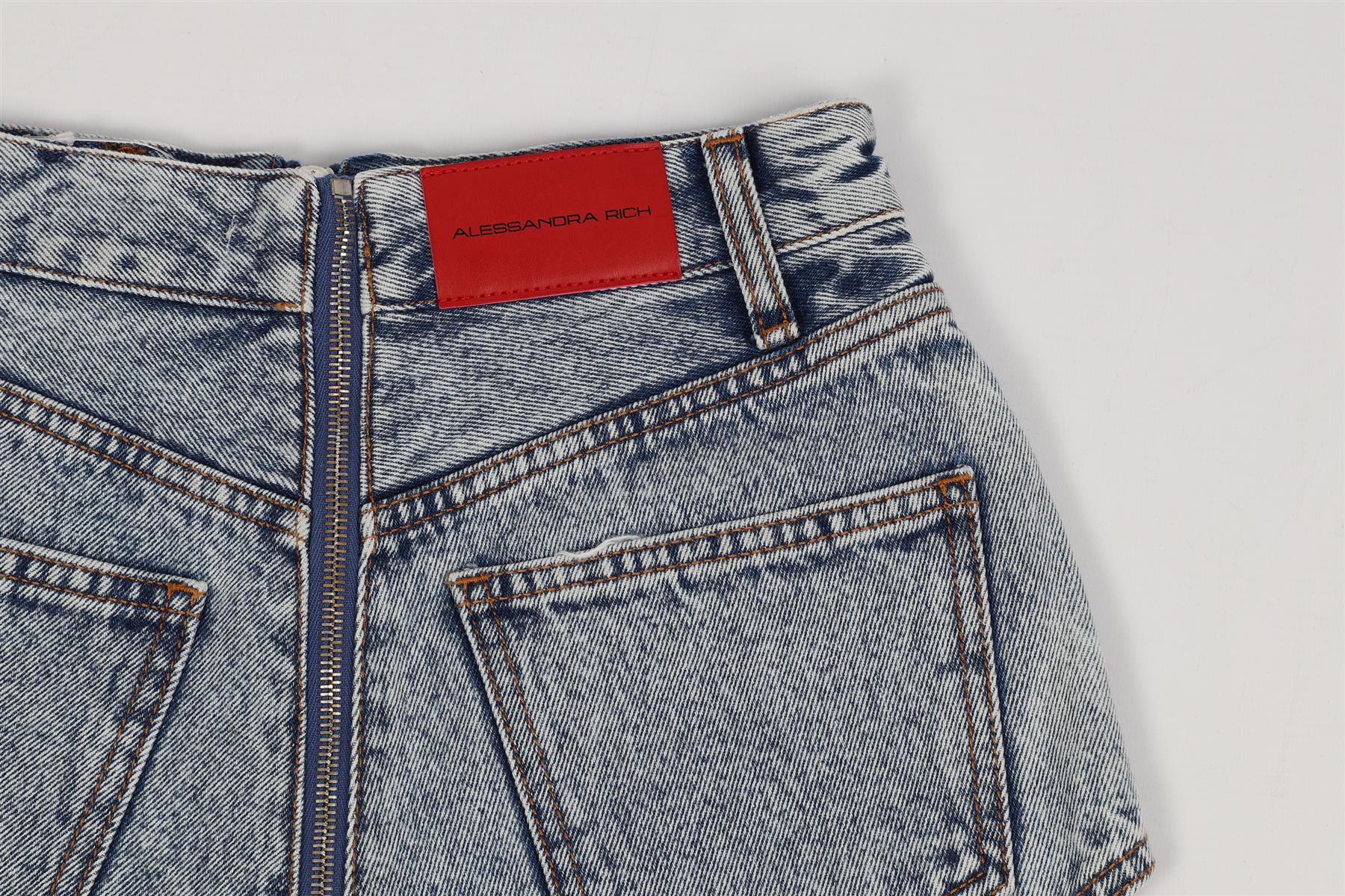 ALESSANDRA RICH HIGH RISE DENIM SHORTS W25 UK 6-8 - Image 6
