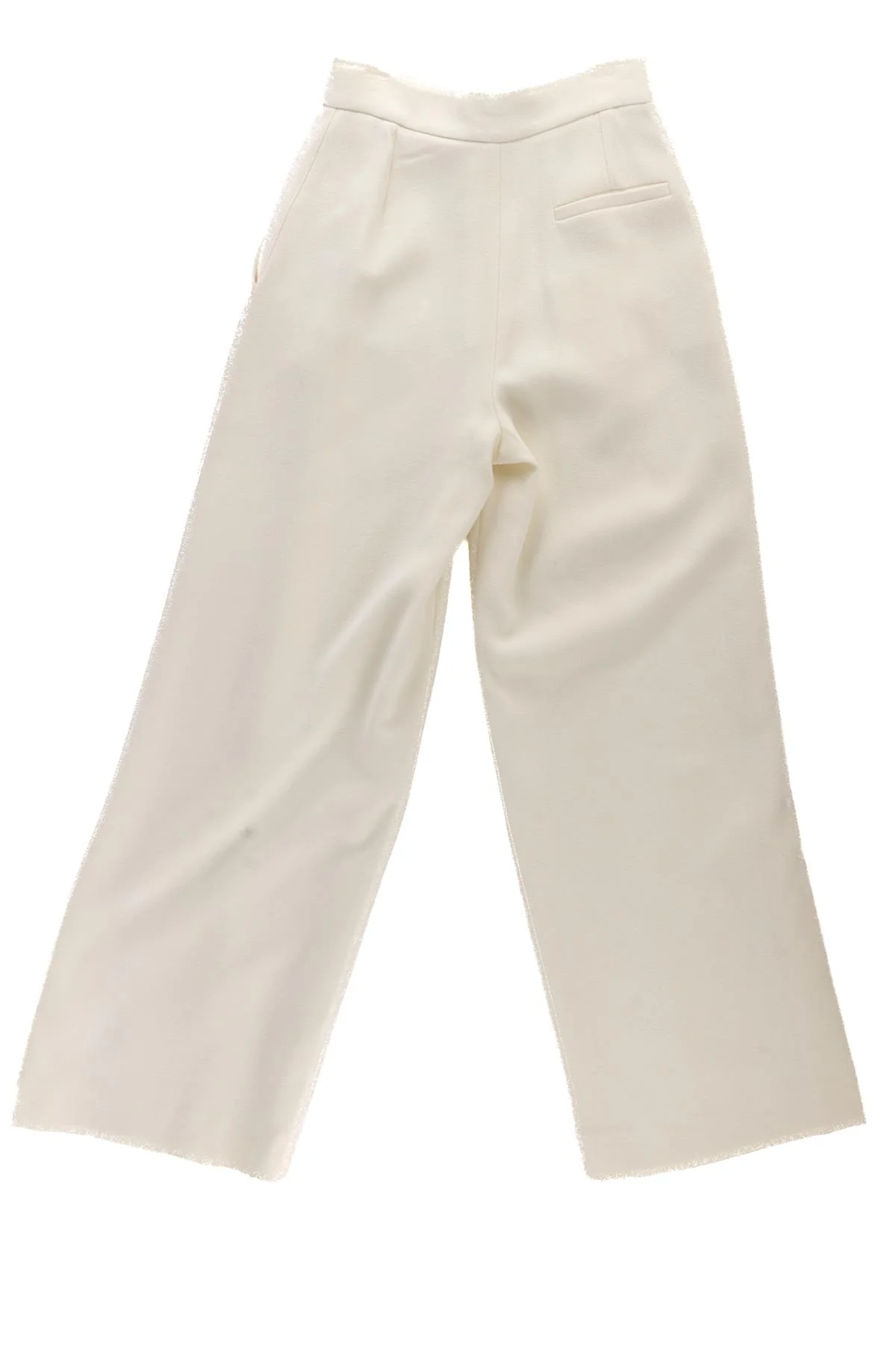 ALESSANDRA RICH IVORY WOOL STRAIGHT LEG PANTS IT 38 UK 6 - Image 3