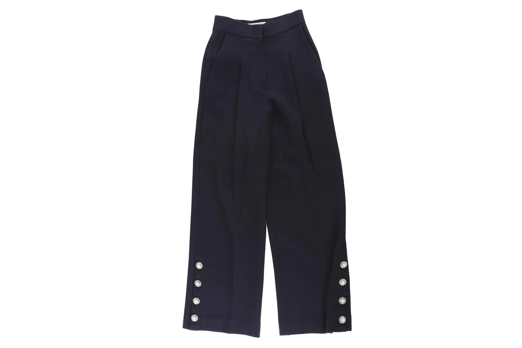 ALESSANDRA RICH NAVY WOOL STRAIGHT LEG PANTS IT 38 UK 6 - Image 2