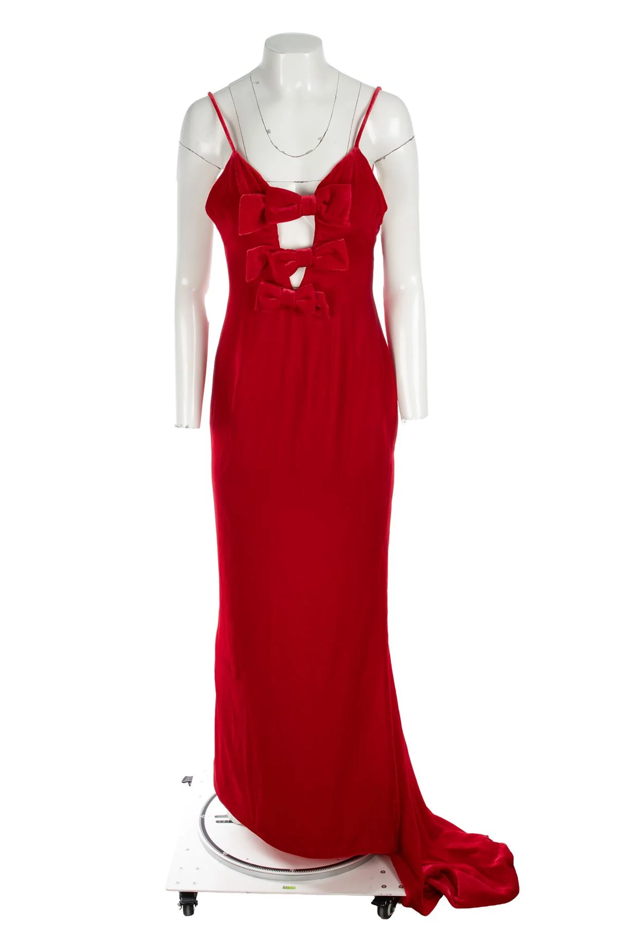 ALESSANDRA RICH RED VELVET MAXI DRESS IT 40 - Image 2