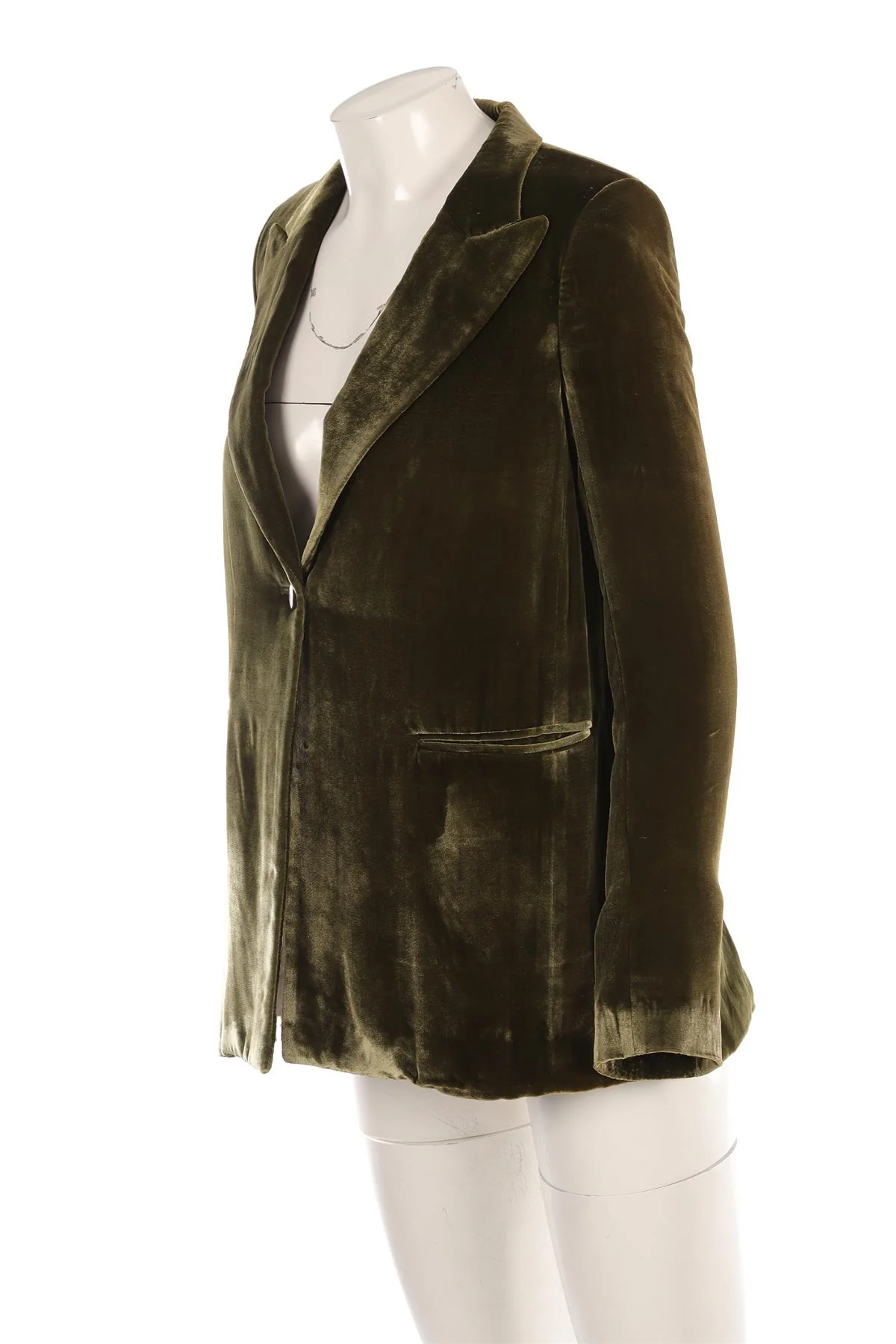 ALEX EAGLE GREEN VELVET BLAZER UK 8 - Image 3
