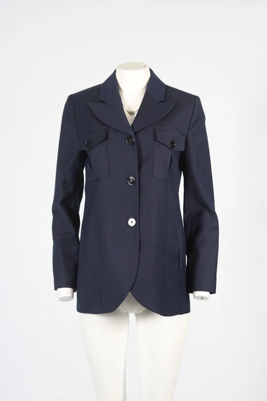 ALEXA CHUNG STRIPED WOOL BAZER UK 10 - Image 2