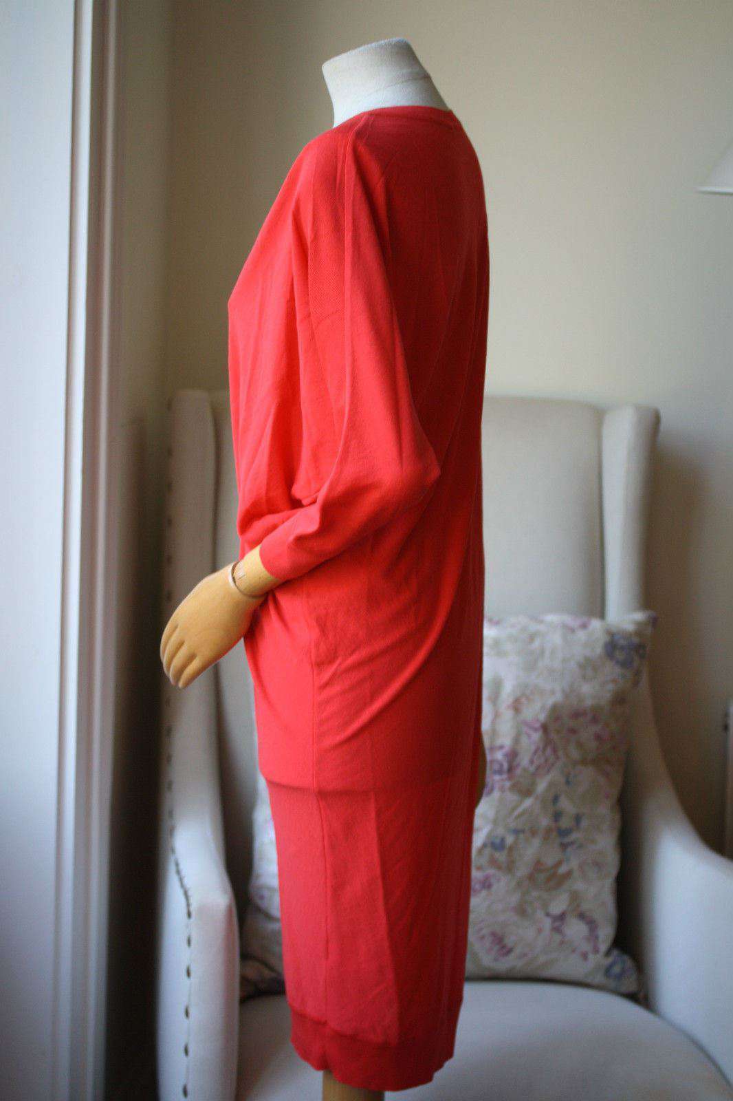 ALEXANDER MCQUEEN ASYMMETRIC WOOL SWEATER DRESS MEDIUM - Image 4