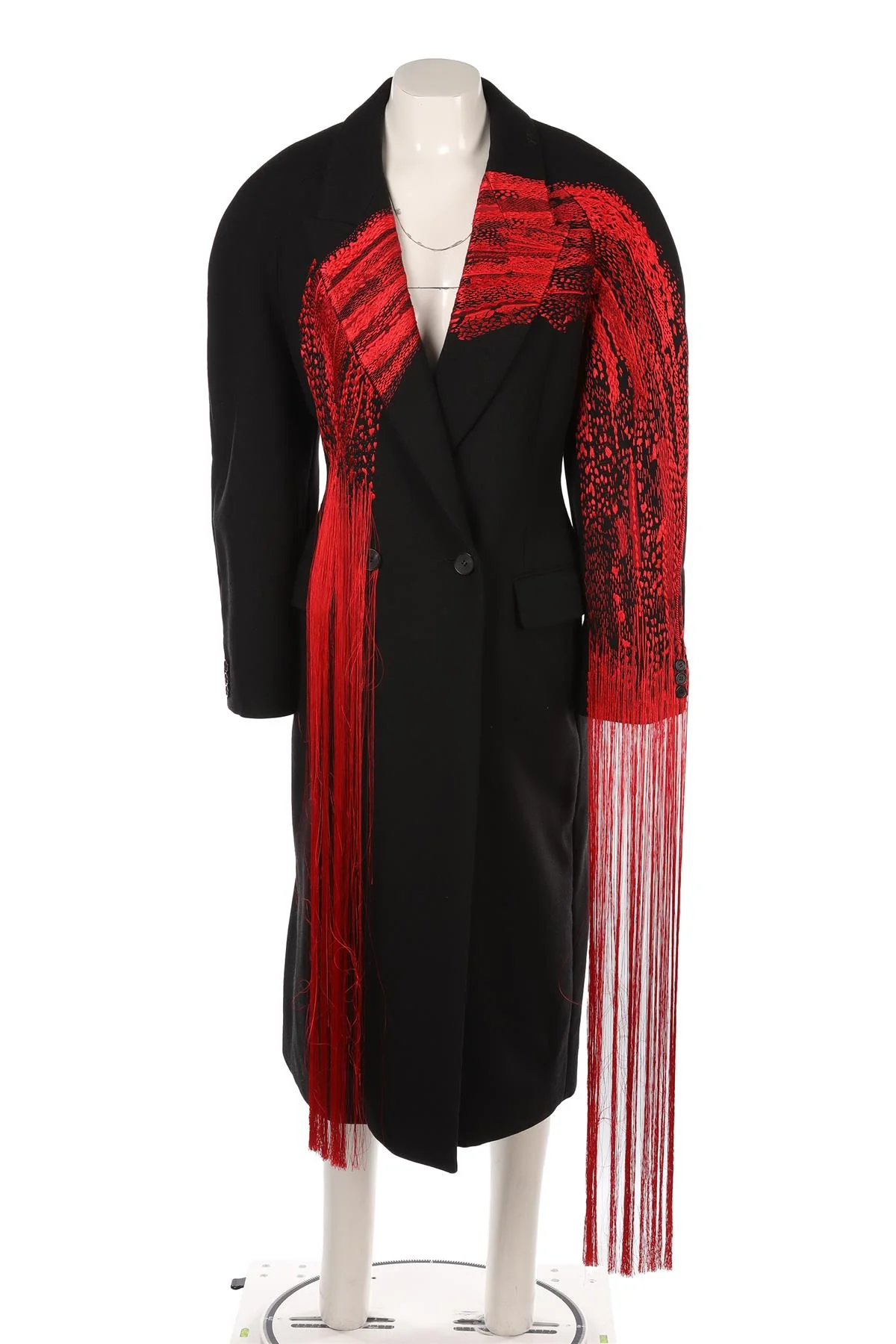 ALEXANDER MCQUEEN BLACK 2024 WOOL COAT IT 46 UK 14 - Image 2
