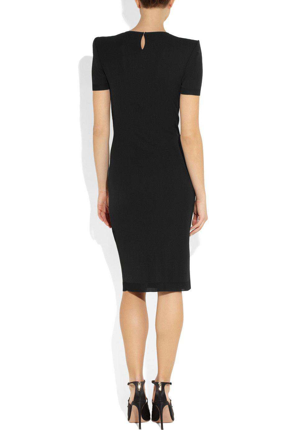 ALEXANDER MCQUEEN BLACK FITTED DRESS SMALL - Image 5