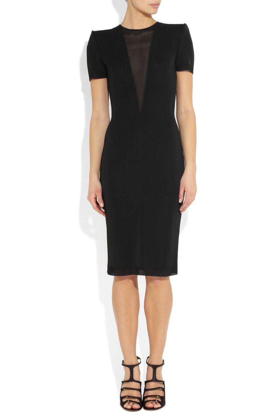 ALEXANDER MCQUEEN BLACK FITTED DRESS SMALL - Image 6
