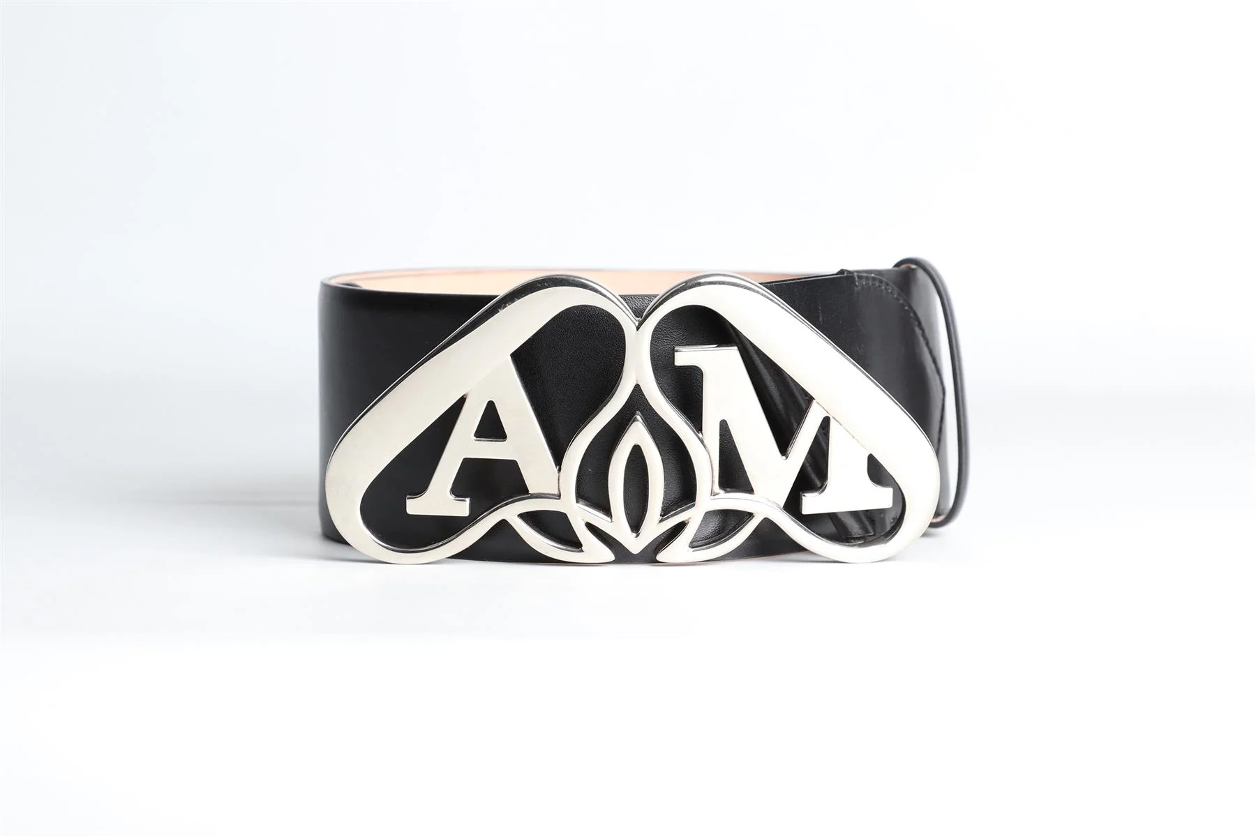 ALEXANDER MCQUEEN BLACK LEATHER WAIST BELT 75 CM - Image 2