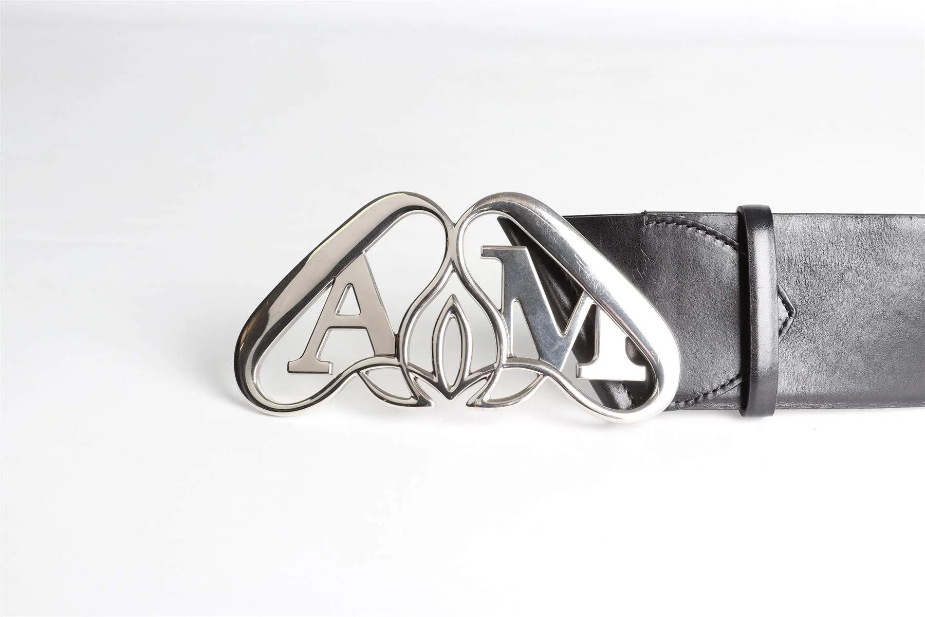 ALEXANDER MCQUEEN BLACK LEATHER WAIST BELT 75 CM - Image 3