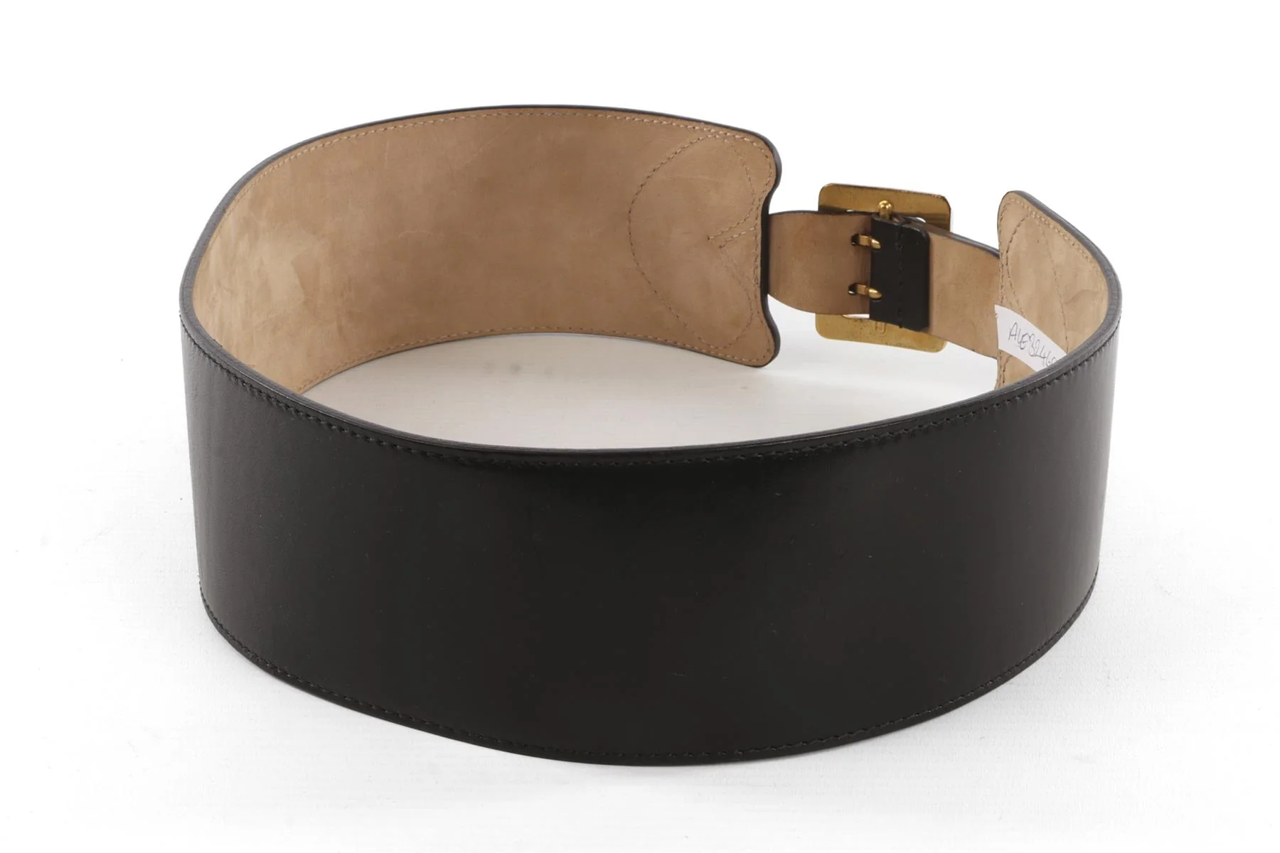 ALEXANDER MCQUEEN BLACK LEATHER WAIST BELT 75CM - Image 4