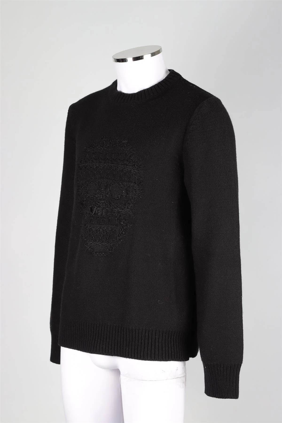 ALEXANDER MCQUEEN BLACK MEN'S WOOL SWEATER LARGE - Image 3