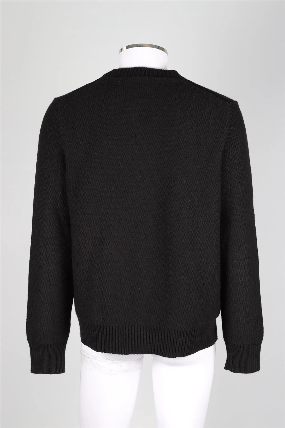 ALEXANDER MCQUEEN BLACK MEN'S WOOL SWEATER LARGE - Image 4