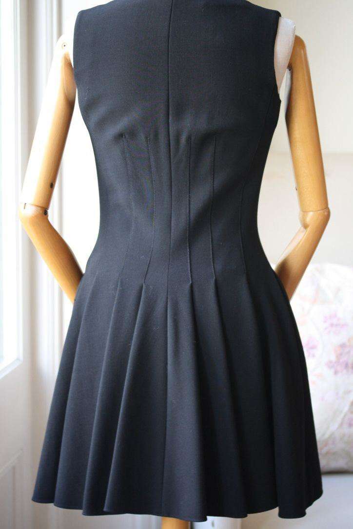 ALEXANDER MCQUEEN BLACK ZIP MINI DRESS IT 40 UK 8 - Image 2