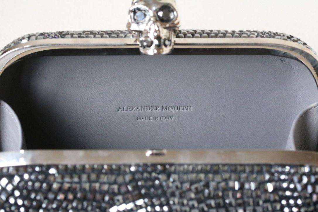 ALEXANDER MCQUEEN CLASSIC ART DECO CRYSTAL SKULL BOX CLUTCH - Image 5