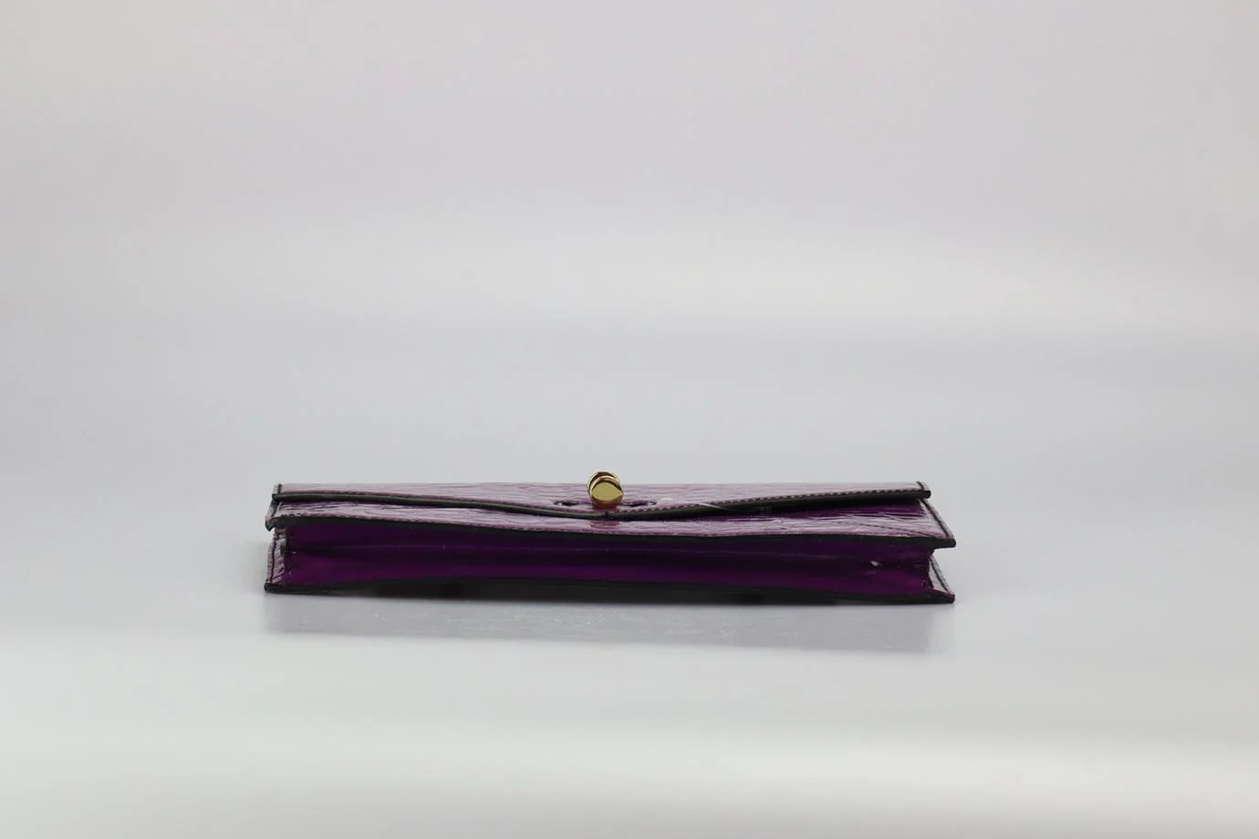 ALEXANDER MCQUEEN CROC EFFECT PATENT LEATHER CLUTCH - Image 6
