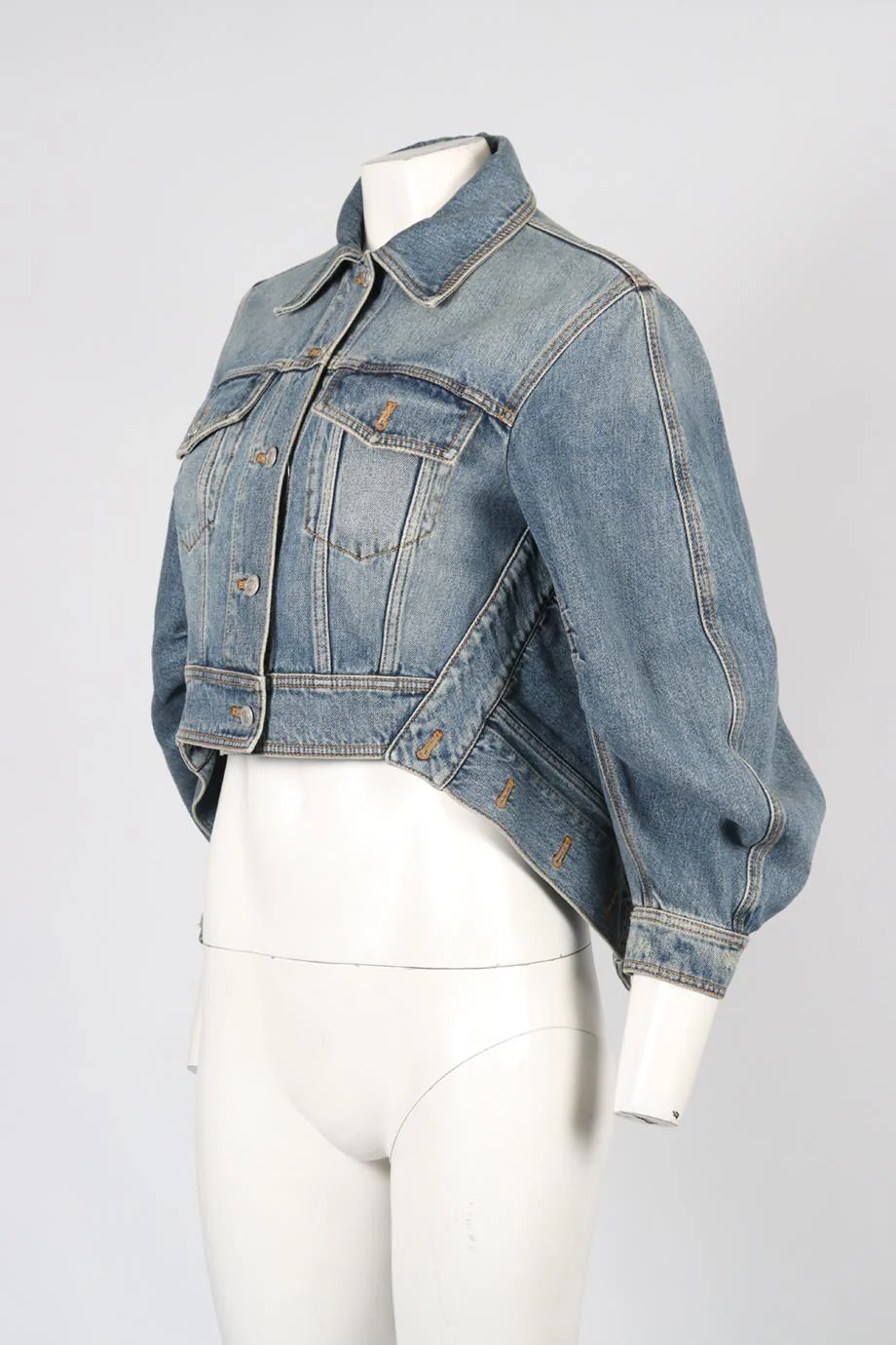 ALEXANDER MCQUEEN DENIM JACKET IT 40 UK 8 - Image 3