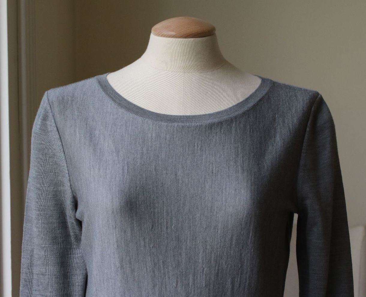 ALEXANDER MCQUEEN GREY MERINO WOOL PEPLUM SWEATER MEDIUM - Image 6