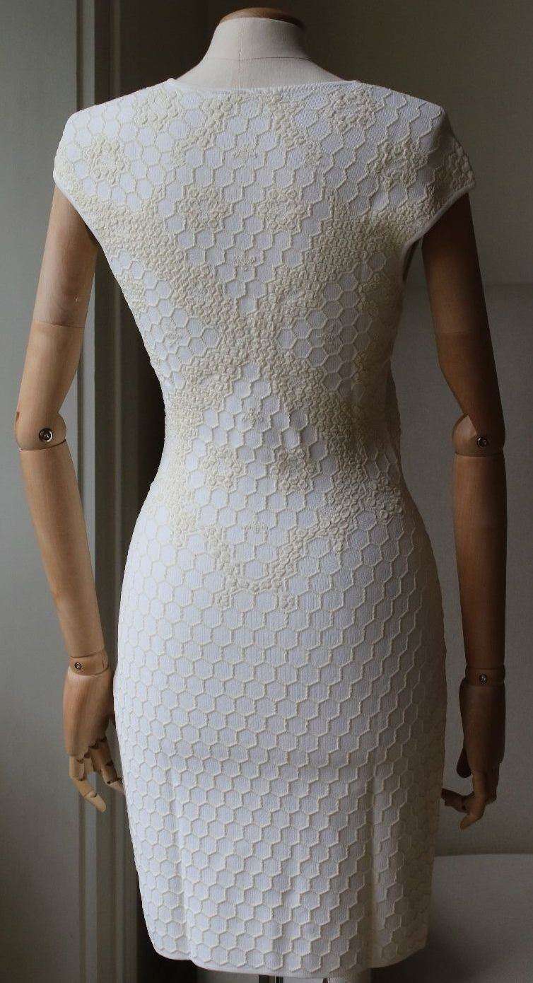 ALEXANDER MCQUEEN HONEYCOMB KNITTED MIDI DRESS SMALL - Image 5