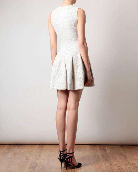 ALEXANDER MCQUEEN JACQUARD CROC EMBOSSED DRESS MEDIUM - Image 5