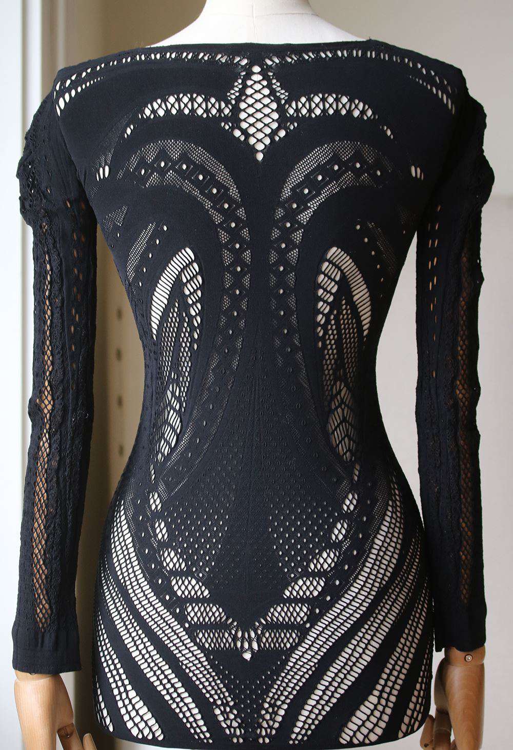 ALEXANDER MCQUEEN MESH CUTOUT LONG SLEEVE TOP SMALL - Image 3